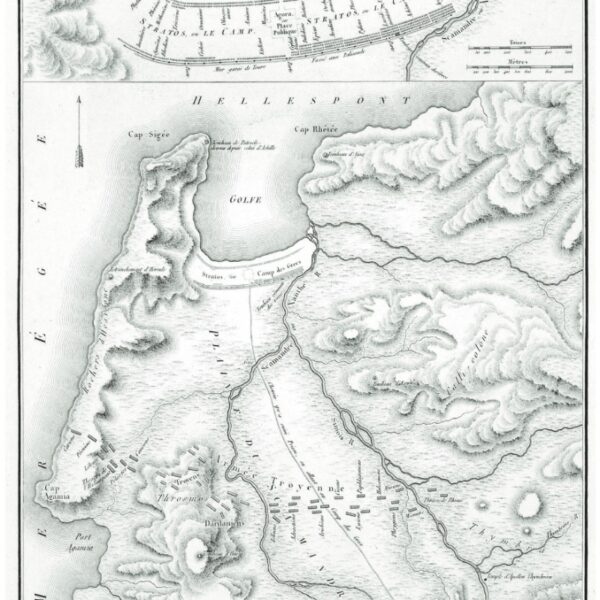 18 Yüzyılda Homeros Destanları'ndaki Troya Savaşı'nın Topografyaya Yansıması (1784, Aguste de Choi- seul-Gouffier)