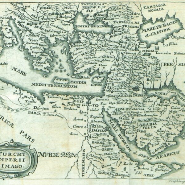 Akdeniz Haritası'nda Anadolu ve Çanakkale Bölgesi (1664, Ogier Ghiselin de Busceco)