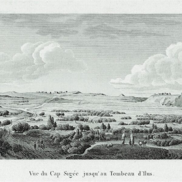 Boğazın Girişindeki Rum Köyü Yenişehir ve Çevresindeki Tümülüsler (1784, Aguste de Choiseul-Gouffier)