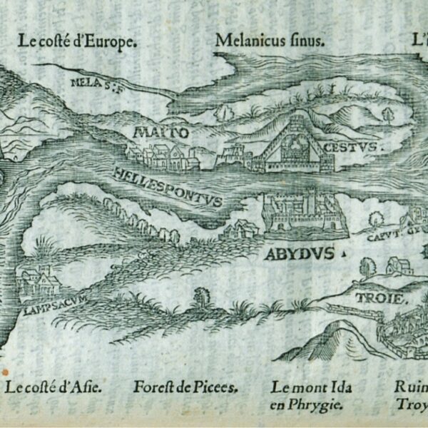 Çanakkale Boğazı ve Çevresindeki Antik Yerleşmeler ve Troya (1554, Pierre Belon)