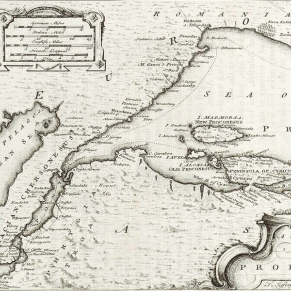 Çanakkale Boğazı ve Marmara Denizi (1740,Richard Pococke)