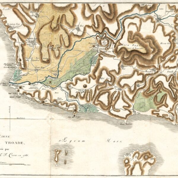 Çanakkale Boğazı'nın Girişi ve Çevresi (1786, Jean-Baptiste Lechevalier)