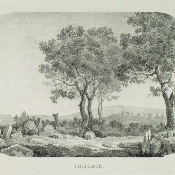 Çıplak Köyü'ndeki Eski Kalıntıların Olduğu Dedelik (1843, Rey Etienne)