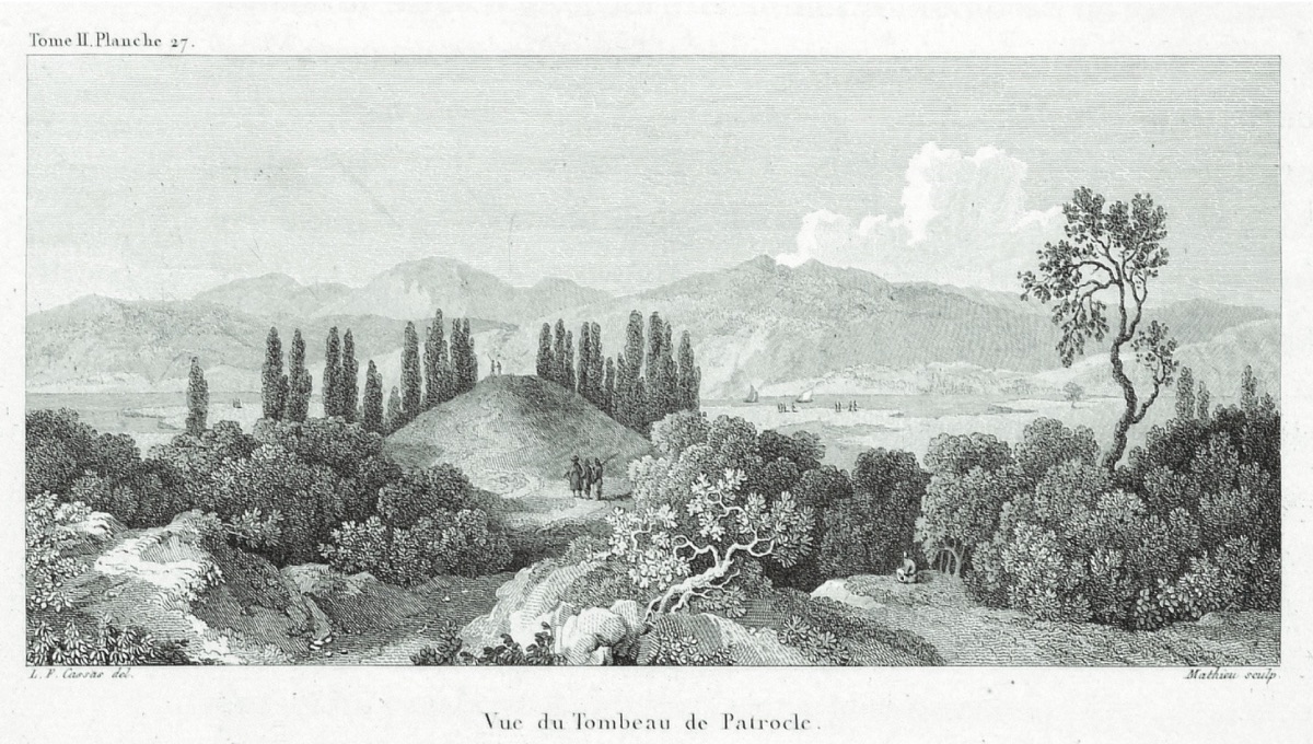 Eski Kumkale Yakınlarındaki Patroklos Tümülüsü (1784, Aguste de Choiseul-Gouffier)