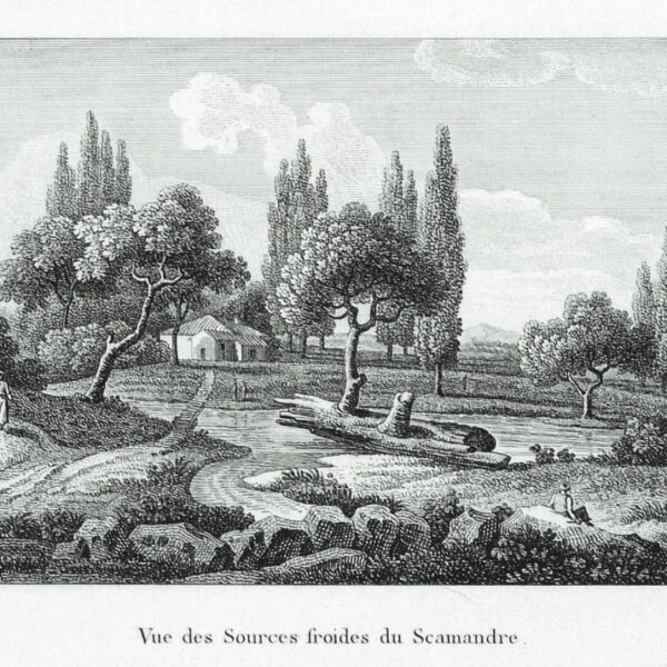 Karamenderes Nehri'nin Kaynağı Olduğu Sanılan Pınarbaşı'ndaki Su Kaynakları (1784, Aguste de Choiseul-Gouffier)