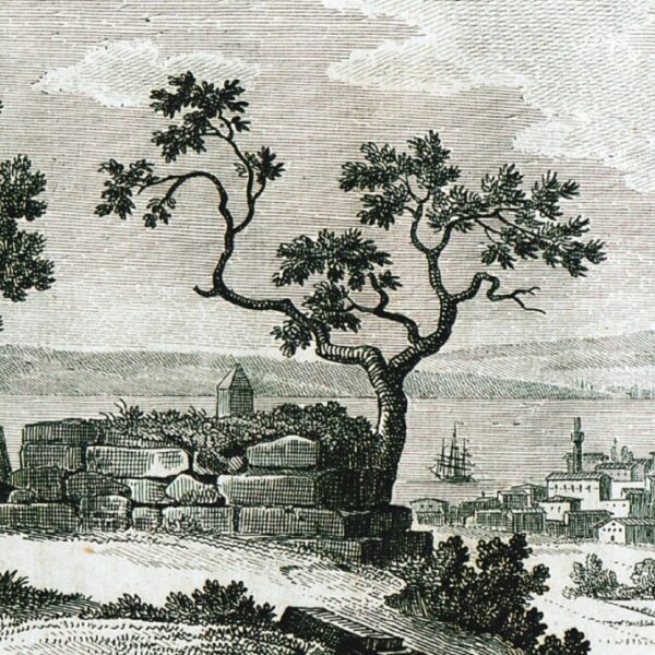 Lapseki Mezarlığı'ndan Lapseki ve Boğaz (1811, Antoine-Laurent Castellan)