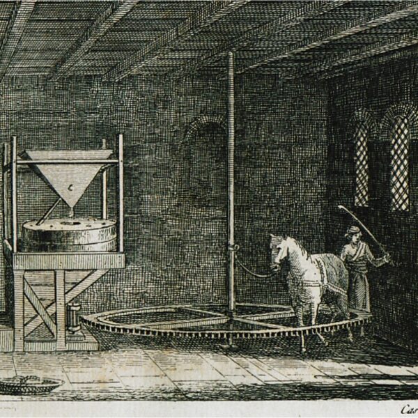 Lapsekide'ki Bir Değirmenin İçi (1811, Antoine-Laurent Castellan)