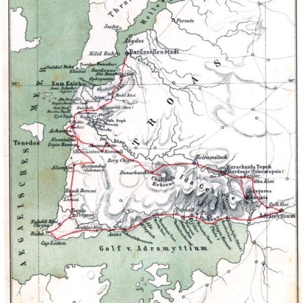 Schliemann'ın 1882 Yılı Troas Gezisindeki Rotası (1882, Heinrich Schliemann)